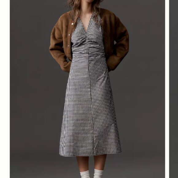Anthropologie - Lisa Says Gah Felicity Dress - Midnight Check - Picture 1 of 4